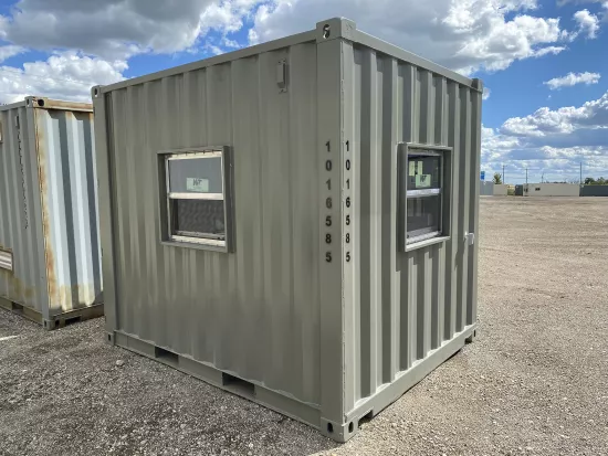 10 ft. by 8 ft. by 8.5 ft. Ground-Level Office Container