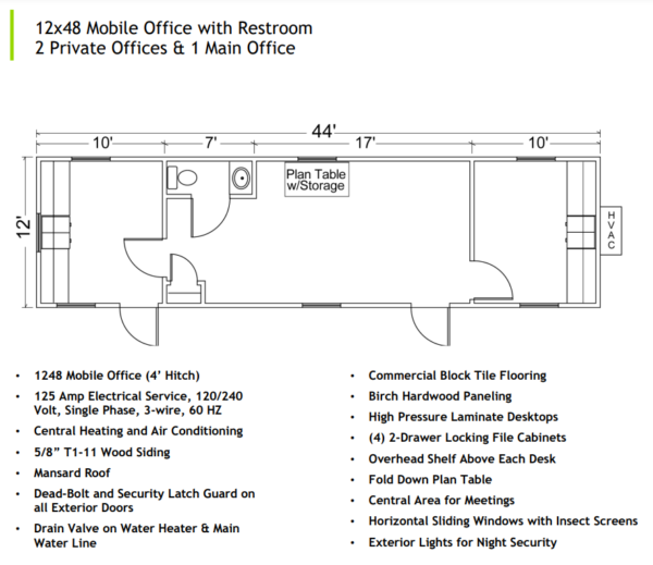 48 Mobile Office with Restroom 2 - Image 2